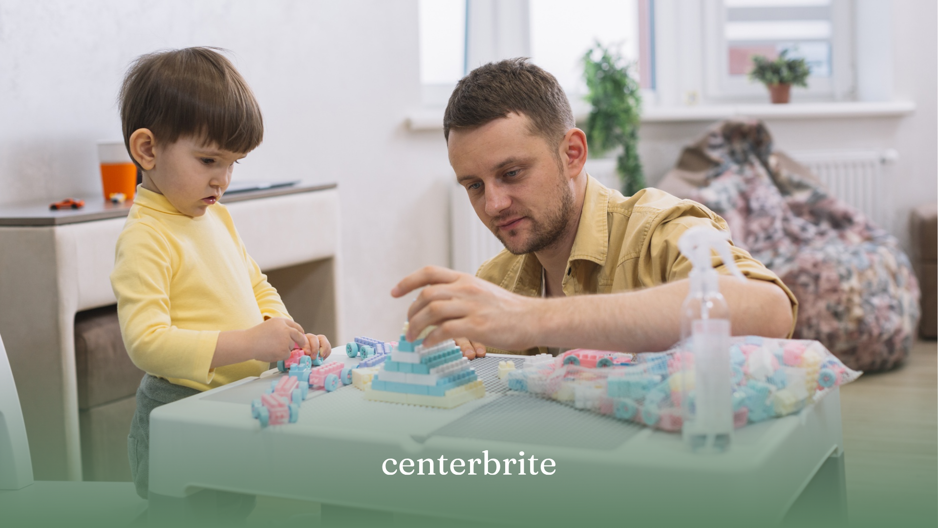 A kid with autism and his ABA therapist during ABA therapy